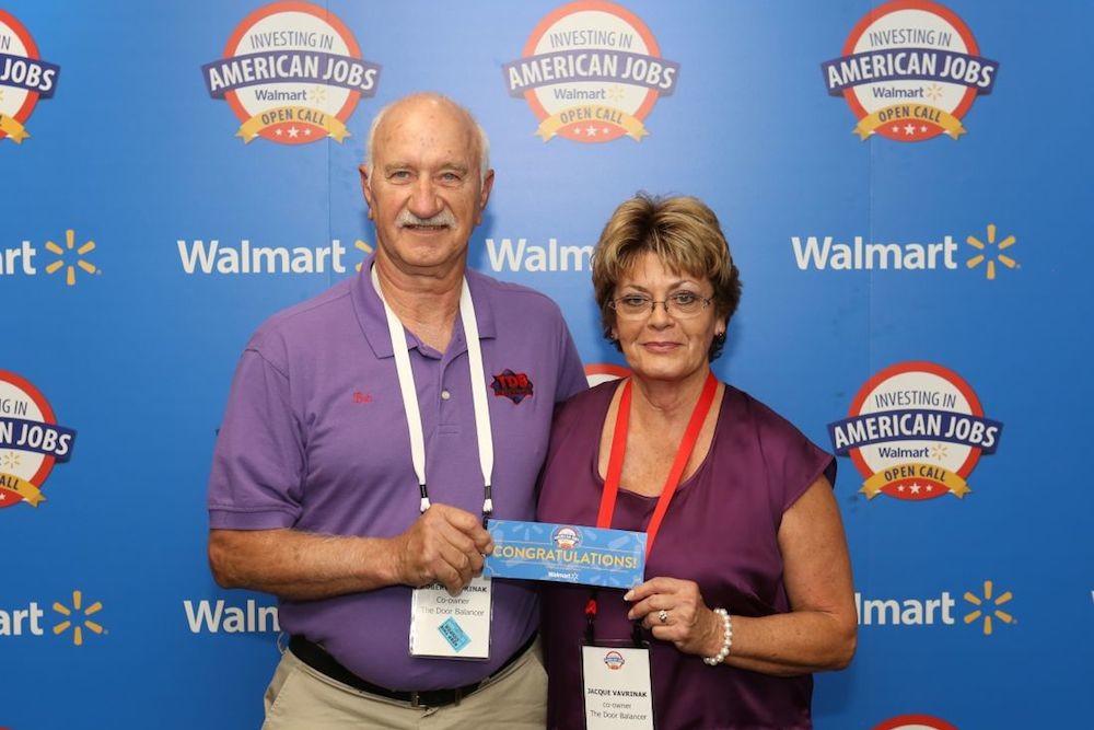 Bob and Jaque Vavrinak win a test contract with Walmart for their product called The Door Balancer.